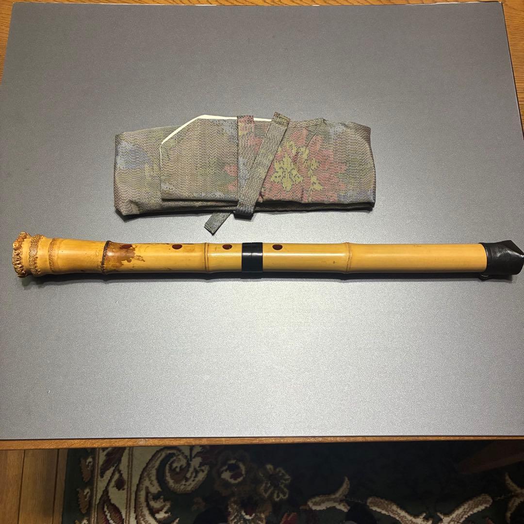 竹井　琴古流 百瀬芳童 在銘 尺八 和楽器 全長約54.2cm