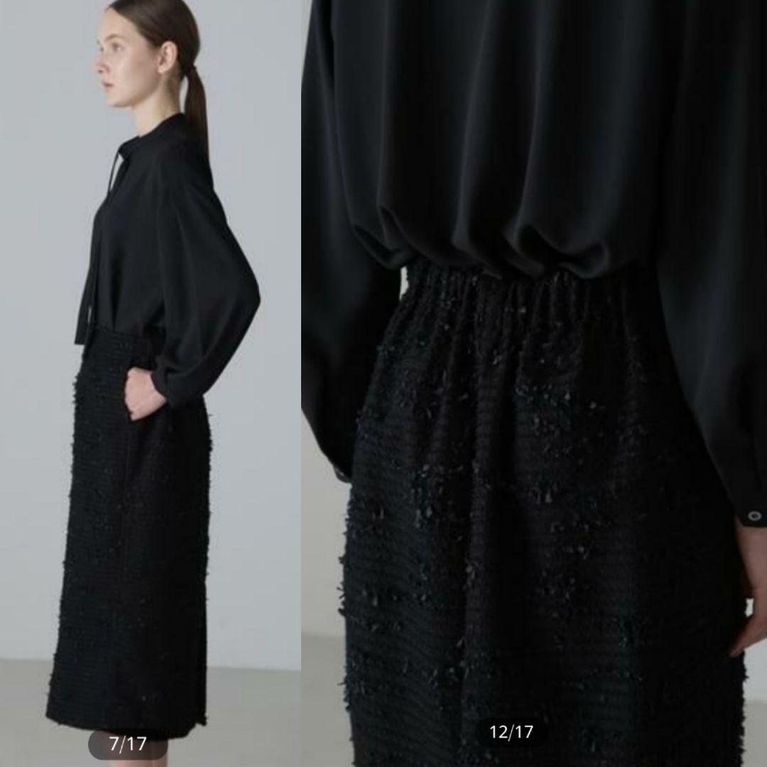 1度着●アドーアADORE●ボウタイファンシーツイードワンピース66000円