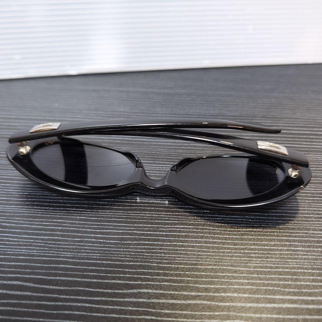 GUCCI イタリア製 Gロゴ装飾スリムオーバルレディースサングラス度無し