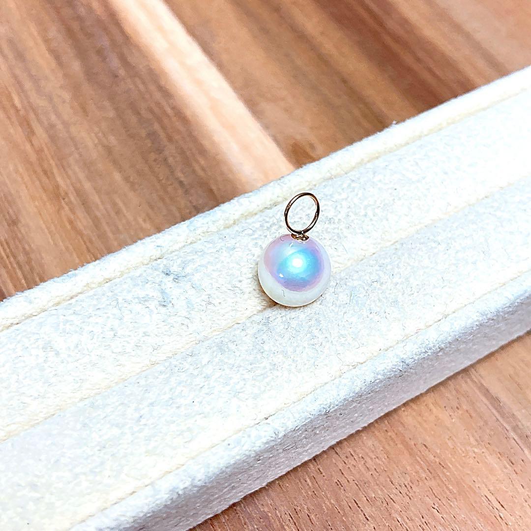 【新品・百貨店商品／総本店】2146★K18ツキサシ付き天女級アコヤ真珠★最強珠