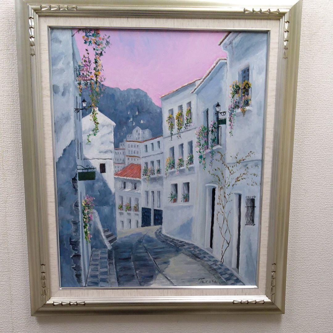 肉質油絵　立て　F12号　ギリシャ　田村貴枝　一号評価72000円