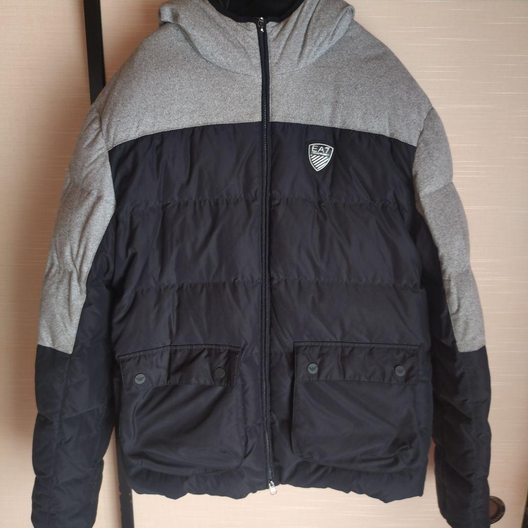 EA7 Emporio Armani ダウンジャケット 黒/グレー