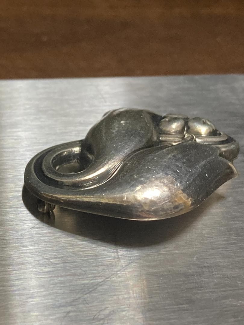 美品 ジョージジェンセン ブローチ スズラン 100C