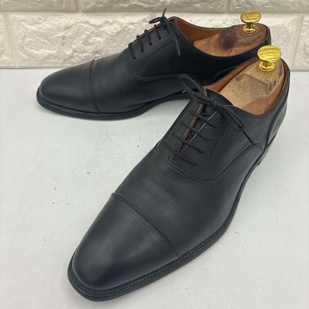 【良品】スコッチグレイン ストレートチップ 25.5 0286 ビジネス 黒