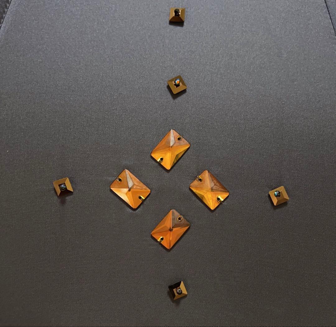 ダークブルー 装飾付き 長傘 晴雨兼用