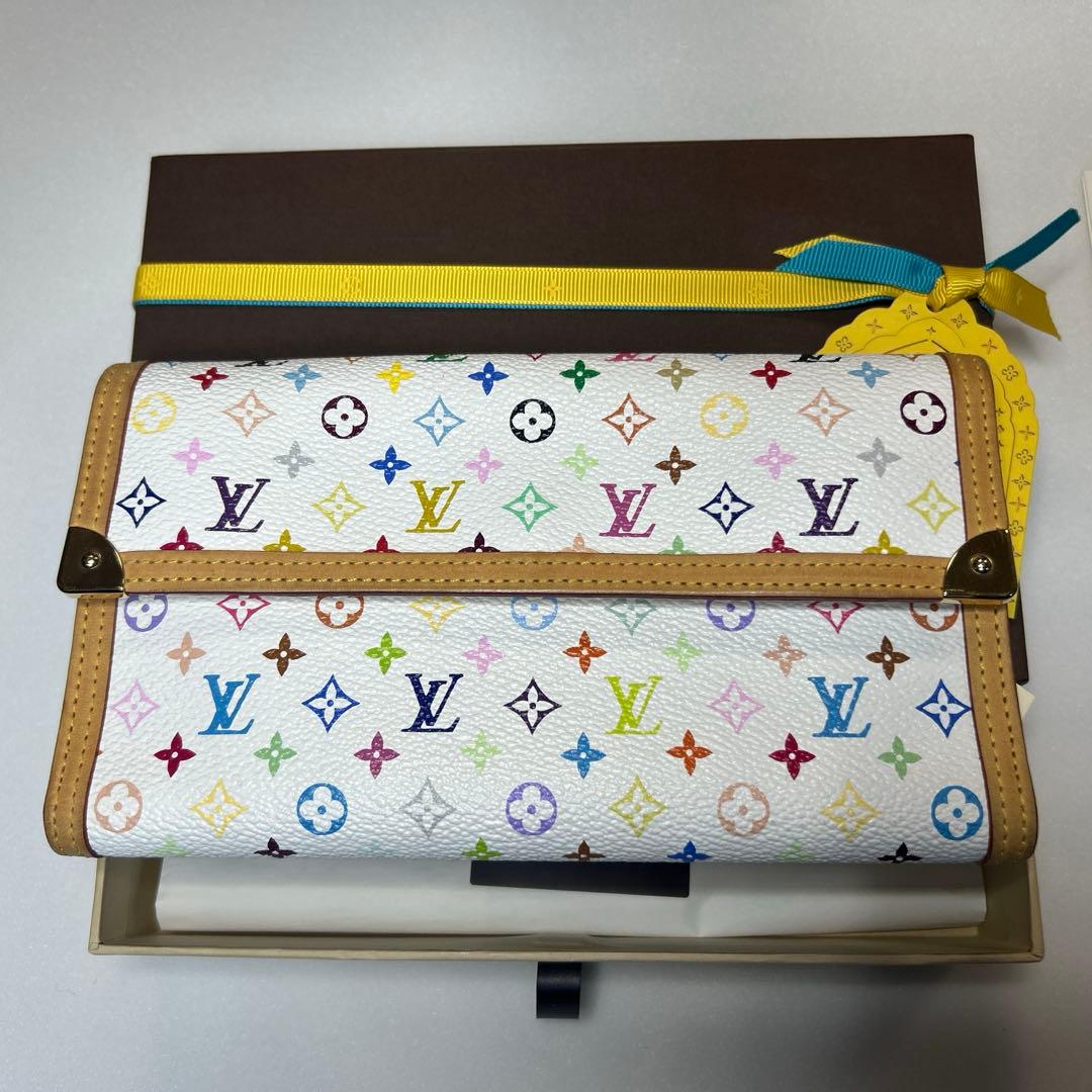 ルイヴィトン　長財布　マルチカラー　ポルトトレソール