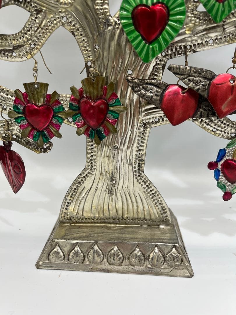 希少　メキシコ　オハラタピアス15個セット　スタンド付き　送料無料