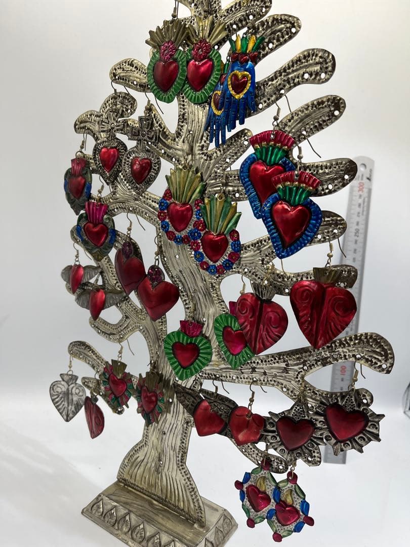 希少　メキシコ　オハラタピアス15個セット　スタンド付き　送料無料