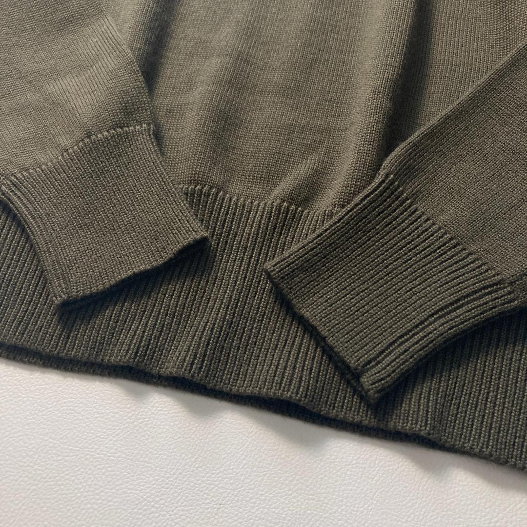 【コーキ】バトナー× SHIPS 別注 ウール100% カーキ ニット 2