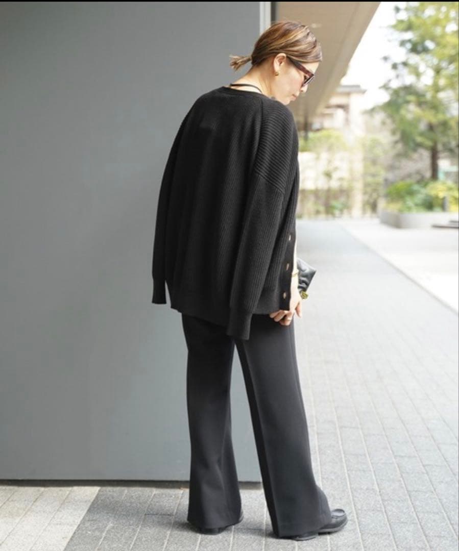 ドゥーズィエムクラス　エブリデイアイライク　シルク　コットンカーディガンＶネック