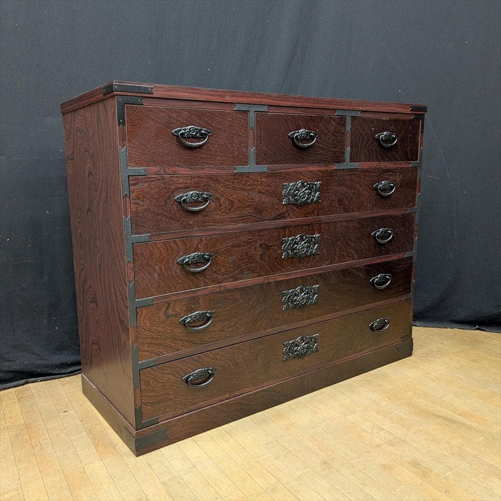 美品　ノダ工芸　民芸箪笥　整理箪笥　タンス　箪笥　たんす　チェスト　引出し　金具