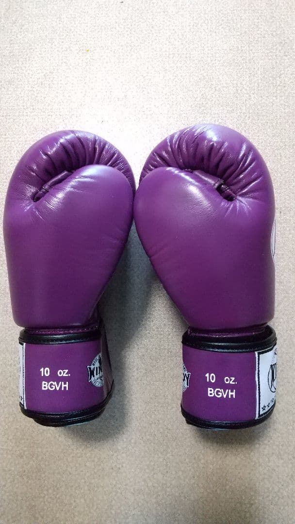 本革製WINDYボクシンググローブ10oz 紫パープル キックボクシング NNP