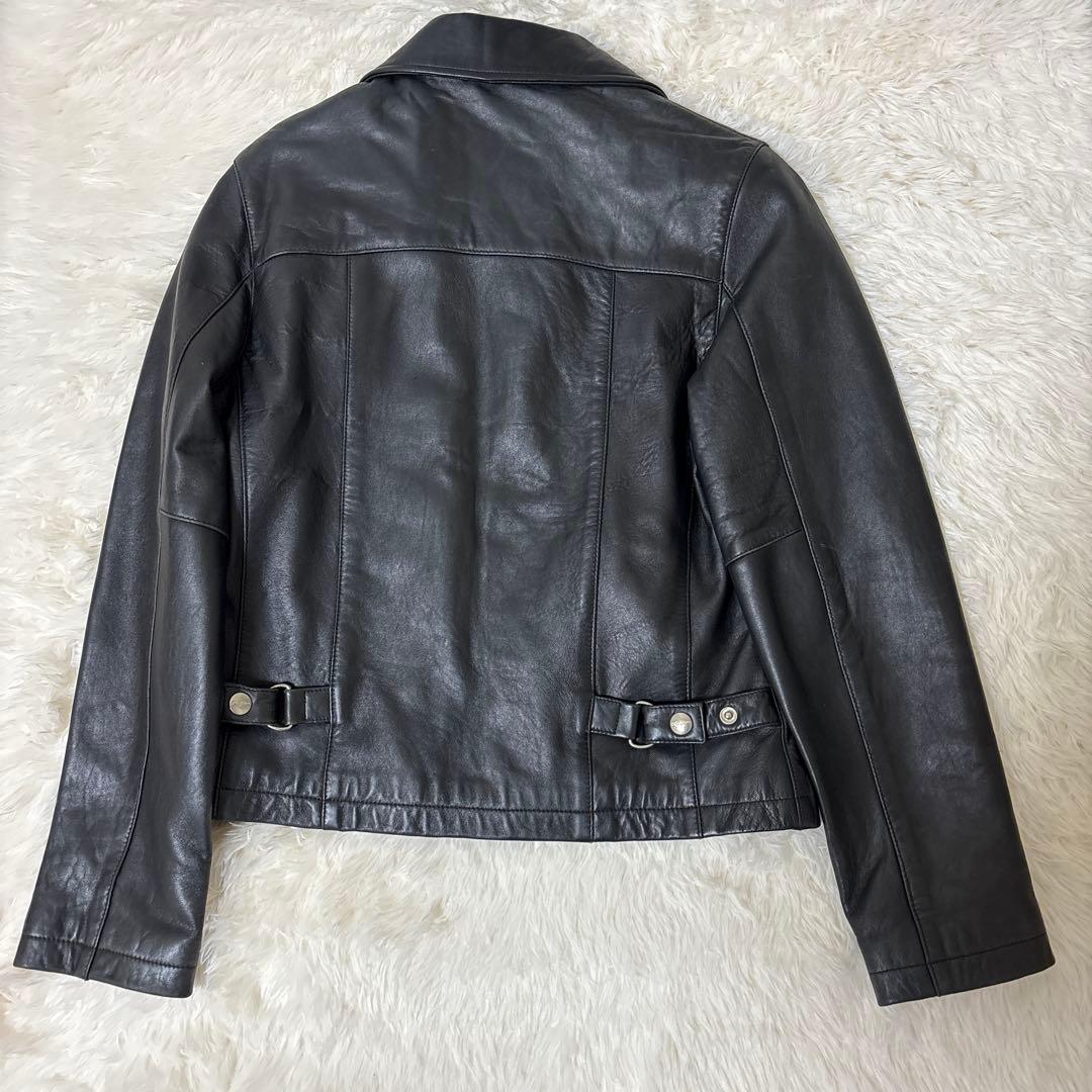 CHEVIGNON シェビニオン　レザーライダースジャケット　シングル　ベルト