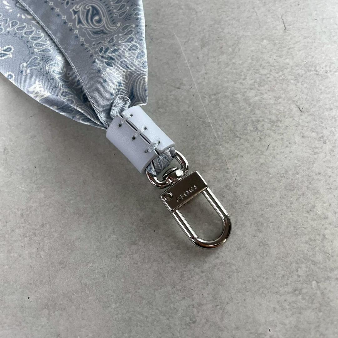 24ss 未使用　アミリ　MAロゴ　シルク　バンダナ　スカーフ　キーチェーン