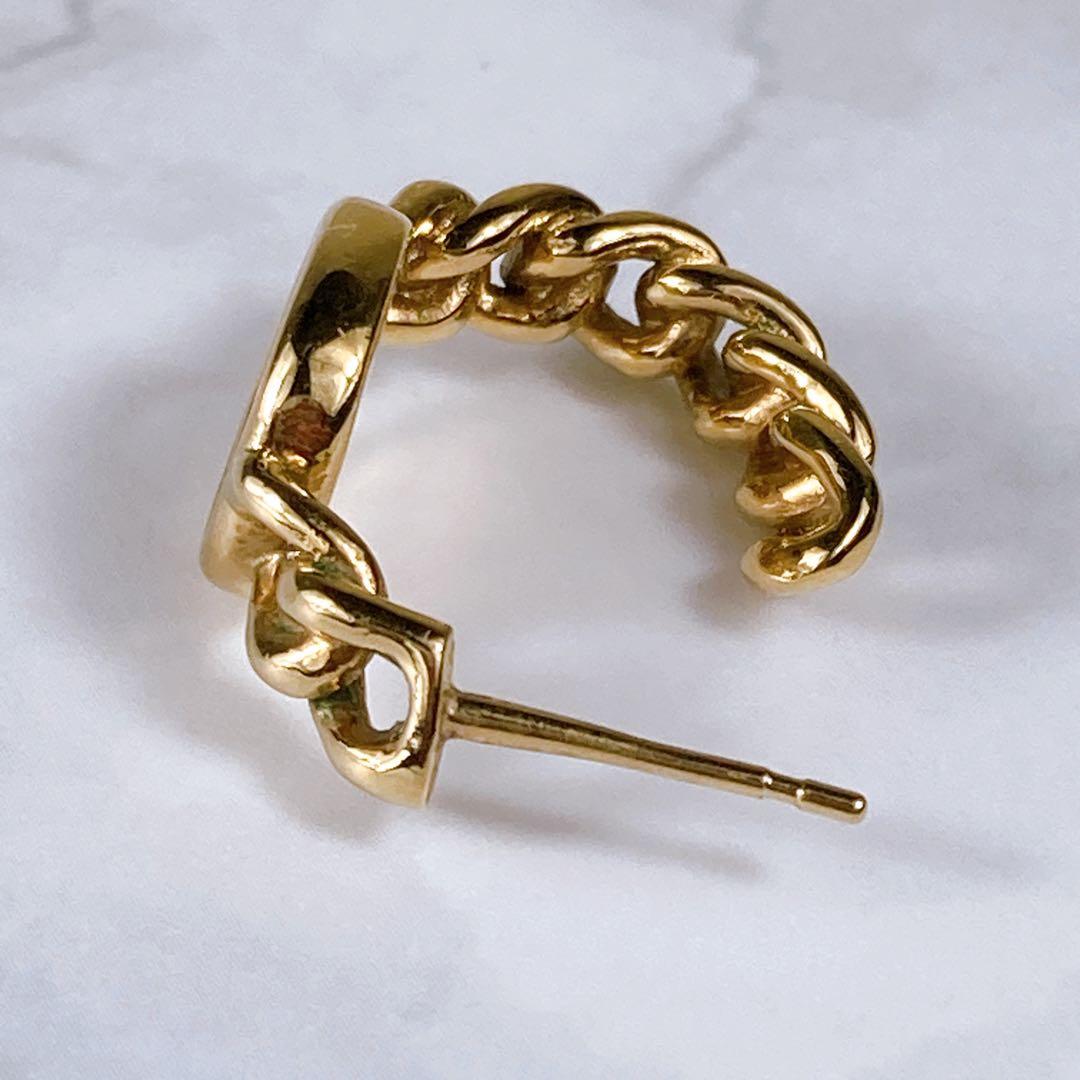 LOUIS VUITTON ルイヴィトン ピアス ゴールド シルバー LVロゴ