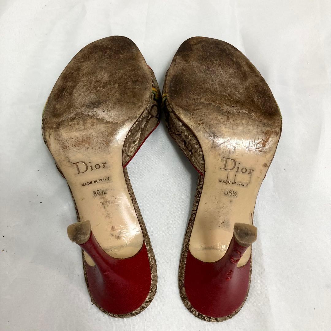 希少 ディオール ミュール サンダル トロッター カデナ 南京錠 23cm 金具