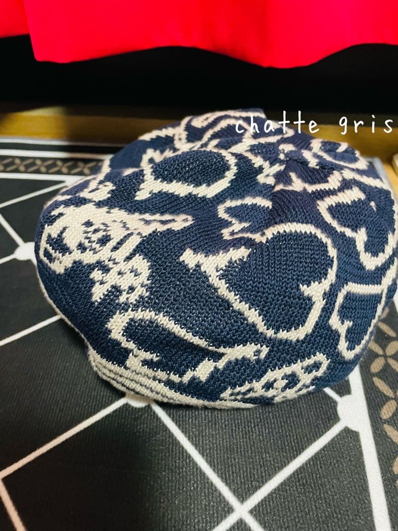 たいよう様本日限定未使用ヴィヴィアンオーブハート綿ニットベレーネイビー二階堂林檎