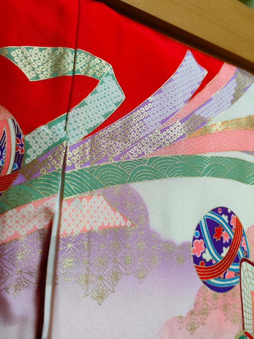 美品 お宮参り 産着 女の子 七五三3歳 一つ身