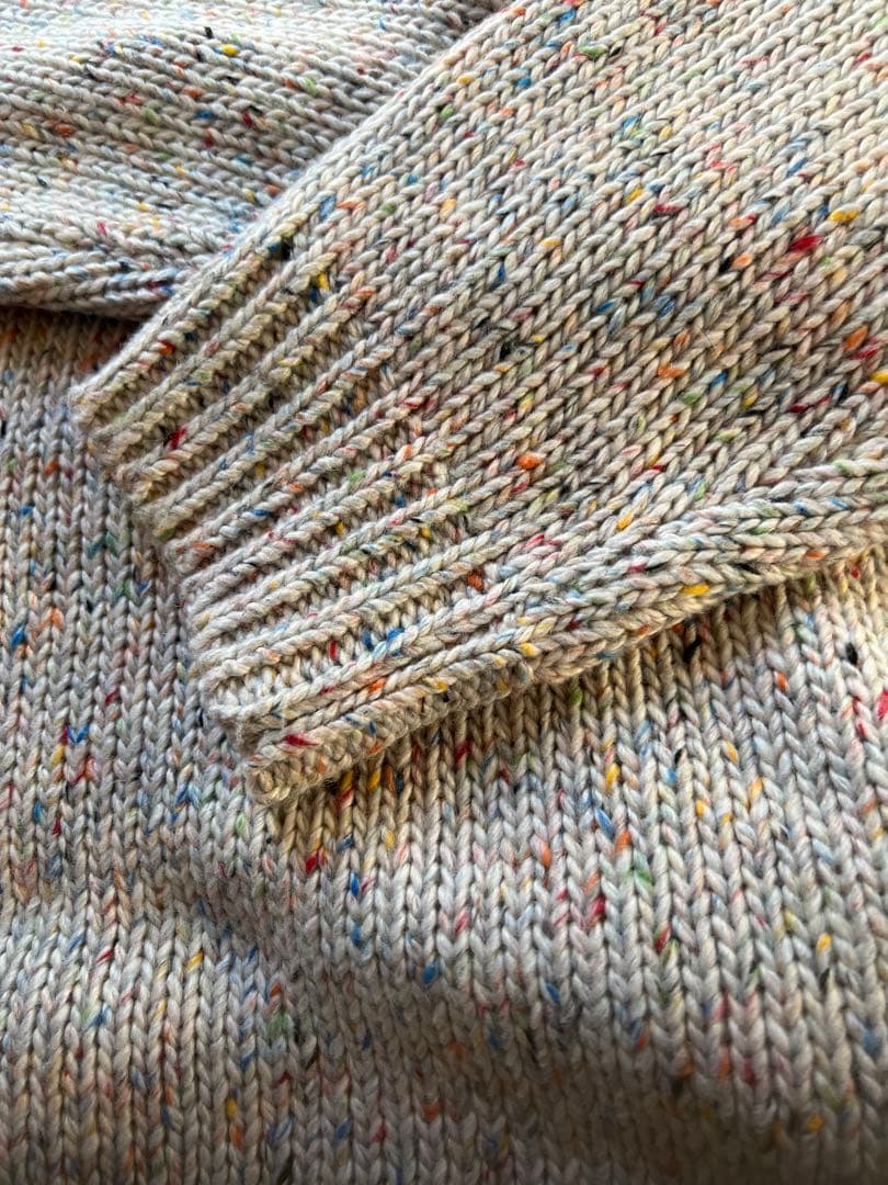 3ゲージ カラーネップ クルーネック ニット　Lサイズ