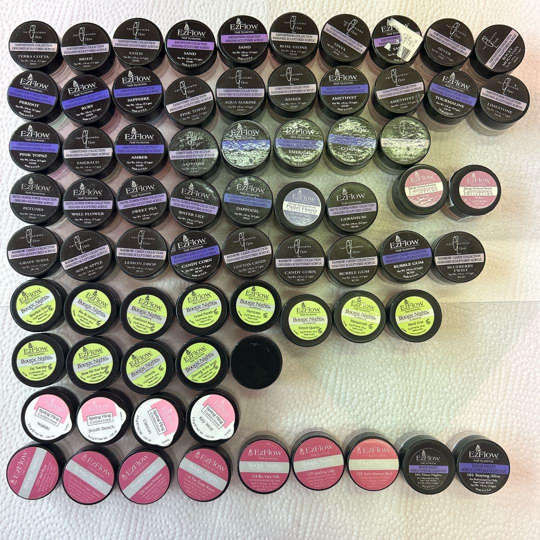 スカルプカラーパウダー　アクリルパウダー　fzflowイージーフロウ　ネイル