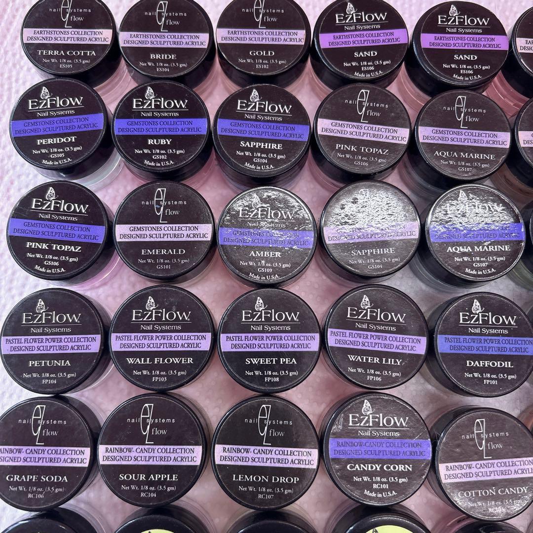 スカルプカラーパウダー　アクリルパウダー　fzflowイージーフロウ　ネイル