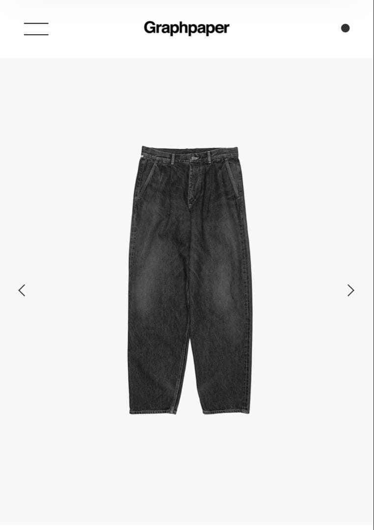 な*お様 Graphpaper Selvage Two Tuck Tapered