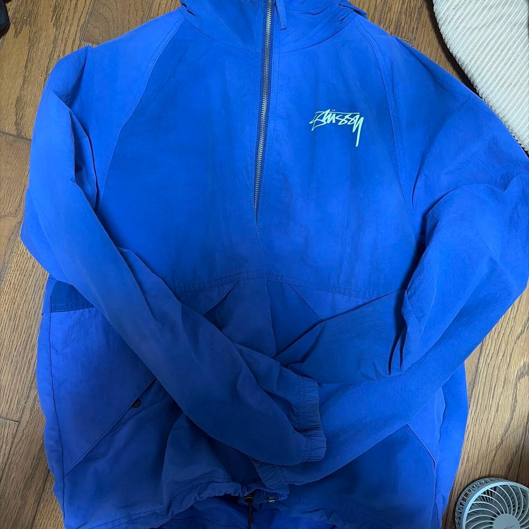 Stüssy 青 ナイロンジャケット Mサイズ