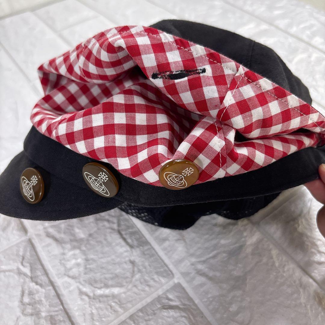 ヴィヴィアンウエストウッド リバーシブル キャスケット帽子 オーブボタン