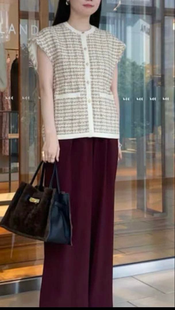 tomorrowland Ballsey ファンシーツィードニットジレ