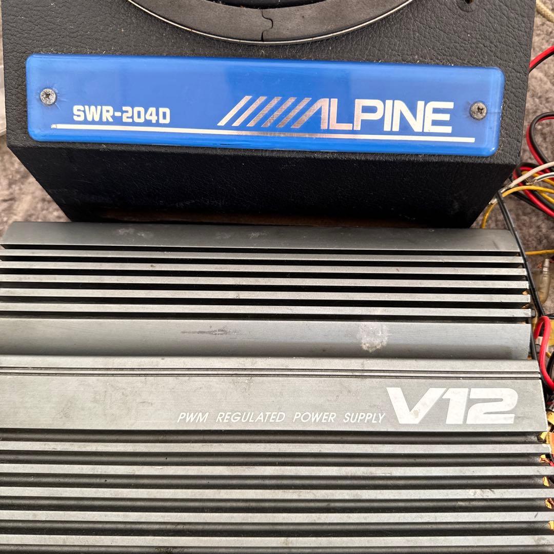 アルパイン　サブウーファー&アンプセット　SWR-204D & MRV-T500