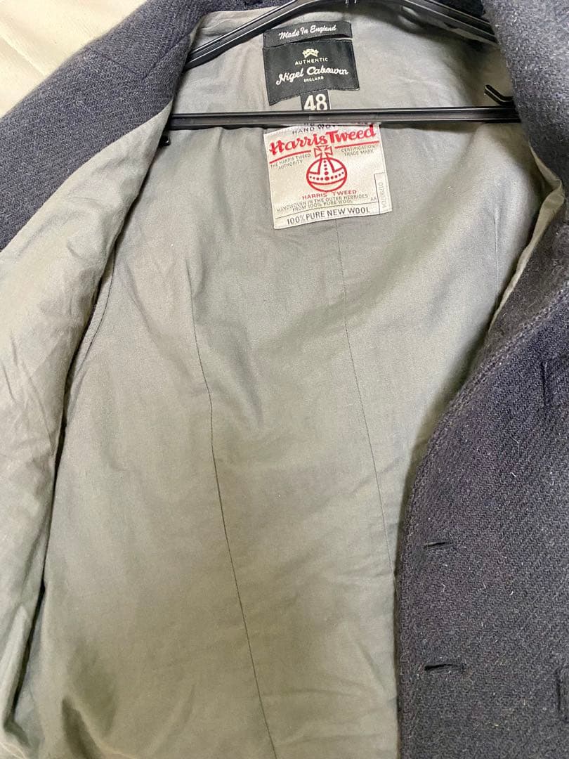 ナイジェルケーボンHarris Tweed 48 ネイビー