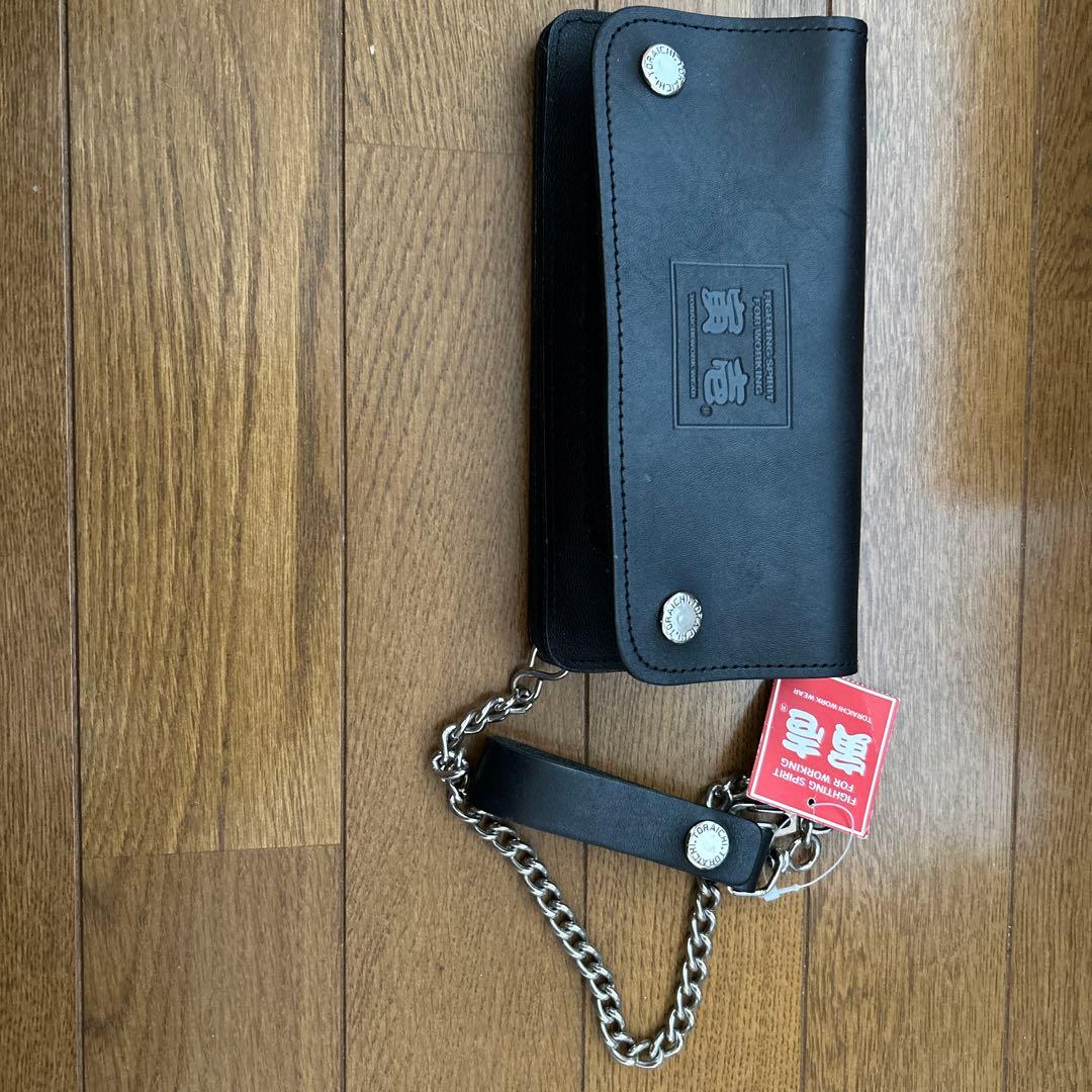 寅壱黒レザー ウォレット　財布　革財布　牛革　新品未使用