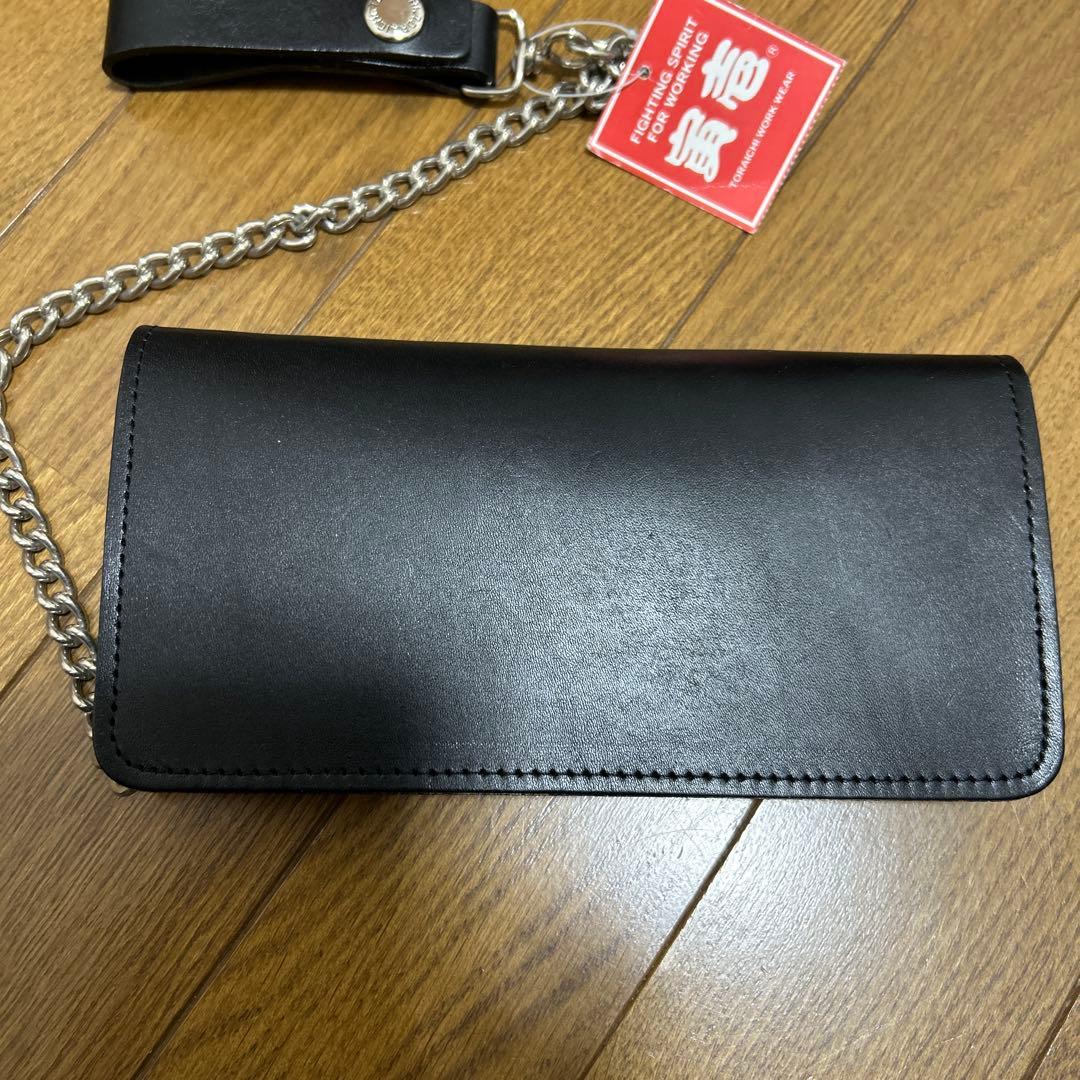 寅壱黒レザー ウォレット　財布　革財布　牛革　新品未使用