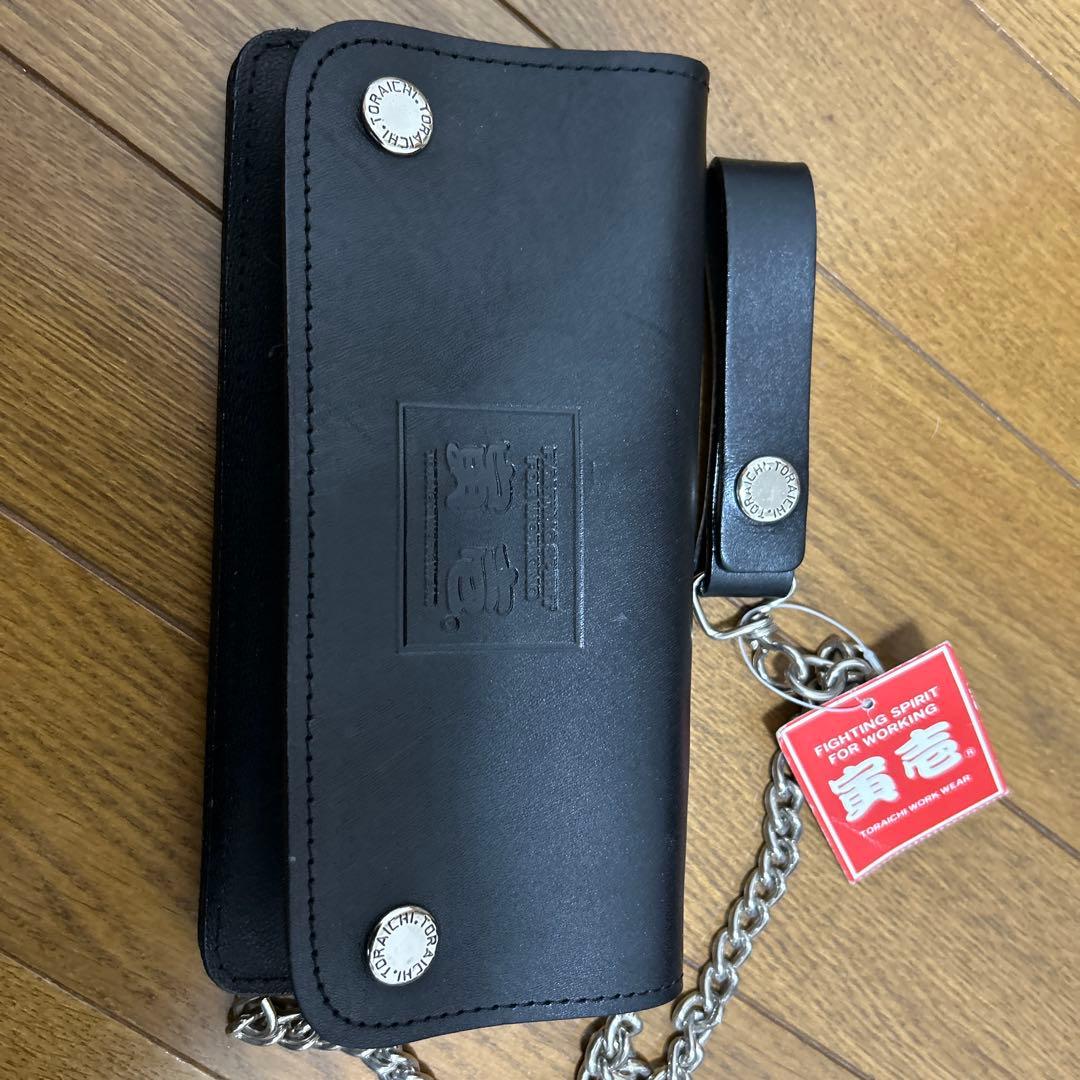 寅壱黒レザー ウォレット　財布　革財布　牛革　新品未使用