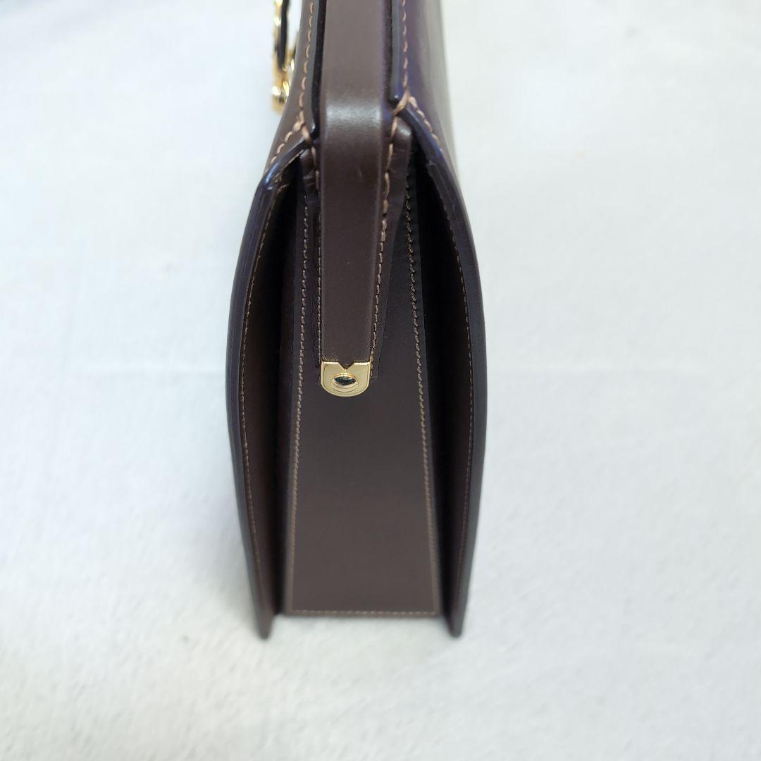 土屋鞄 スリムダレスバッグ ダークブラウン