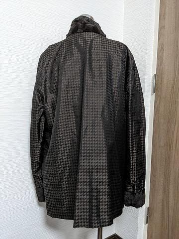 A929 シェアード　リアルファー　毛皮　シルク　リバーシブルコート　ライナー