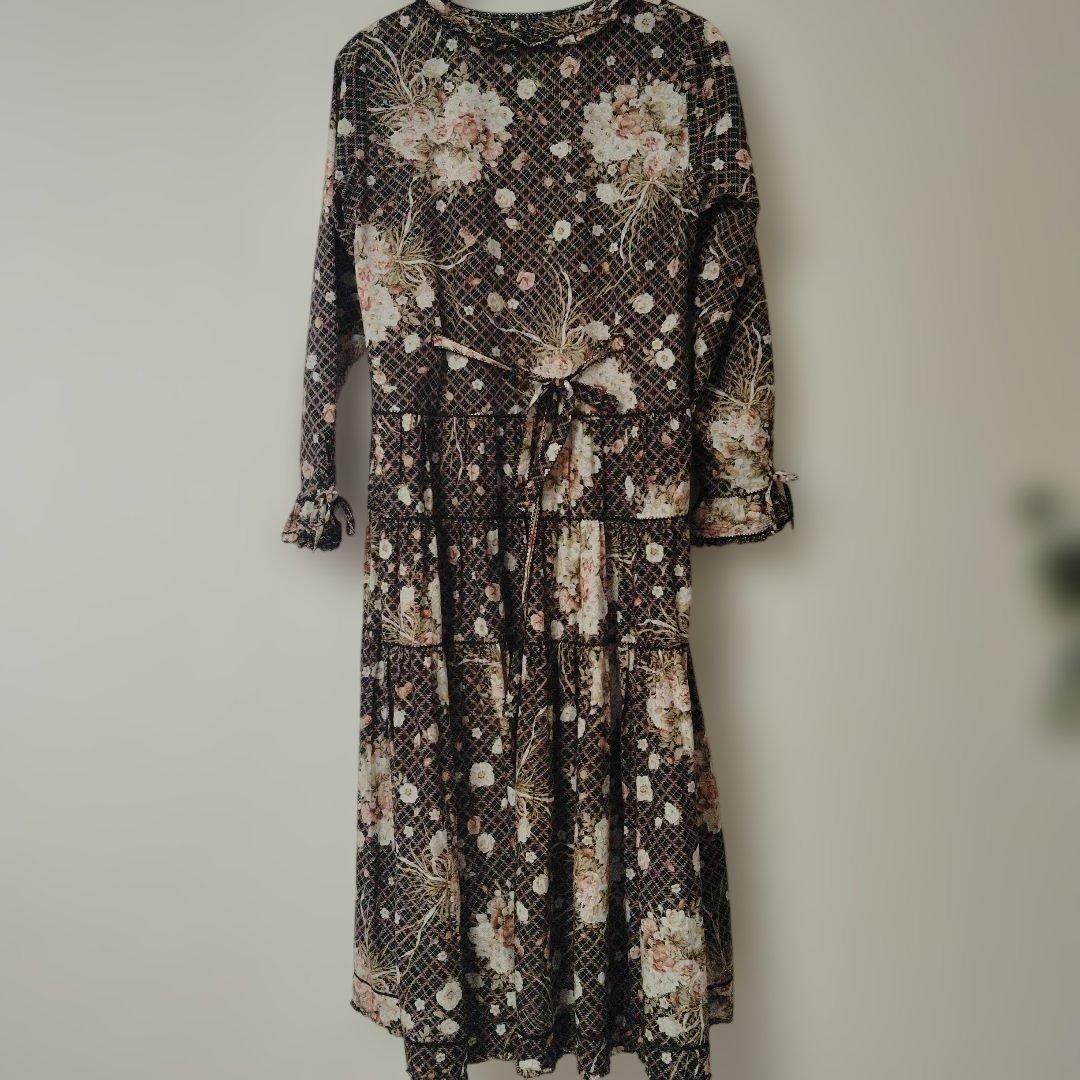 ♡うさぎコサージュ付き♡ 美品ピンクハウス　ロングワンピース