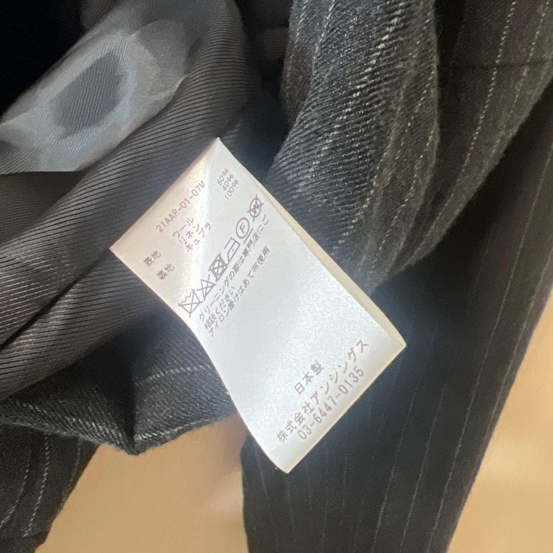 21AW A.PRESSE ストライプ ダブルブレステッドジャケット　サイズ2