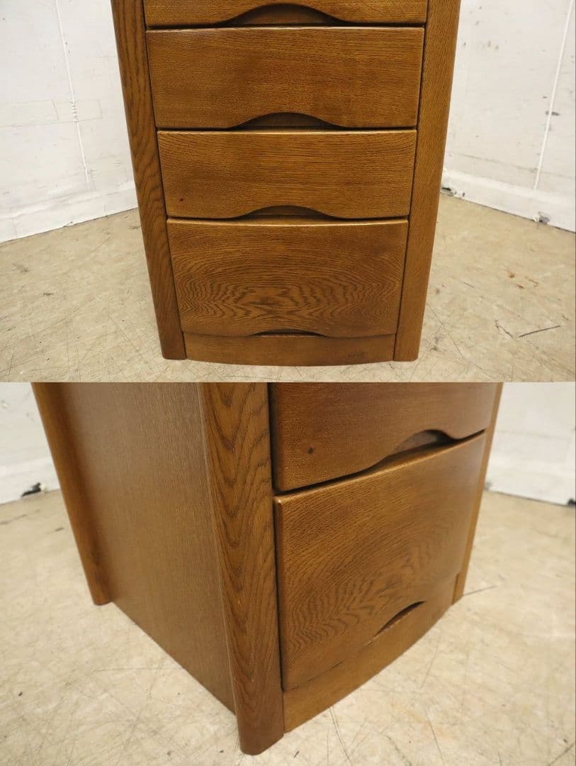 【浜本工芸】ナラ材・No.1100チェストA・サイドチェスト6段