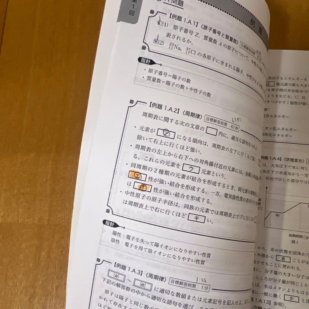 鉄緑会 高３ 化学 テキスト 問題集 まとめ冊子