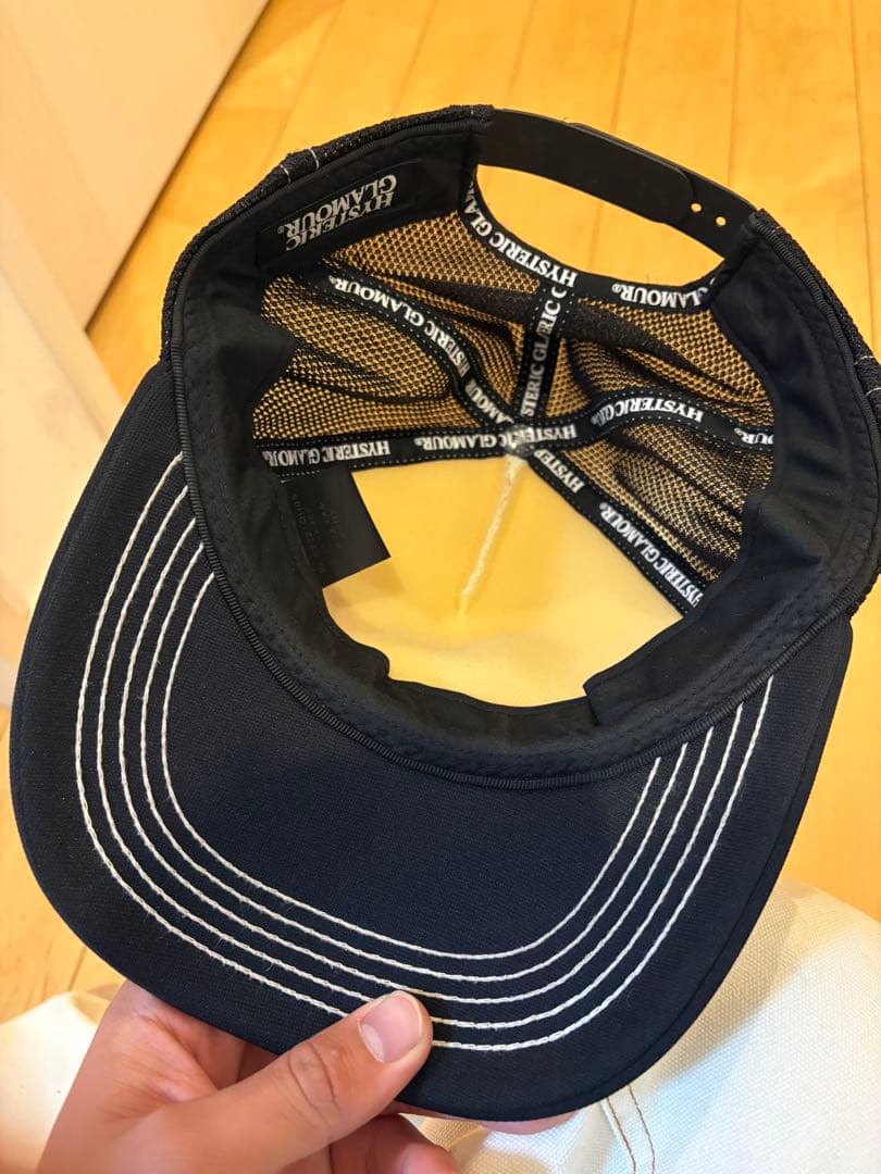 ヒステリックグラマー　speedster キャップ ホワイト/ブラック