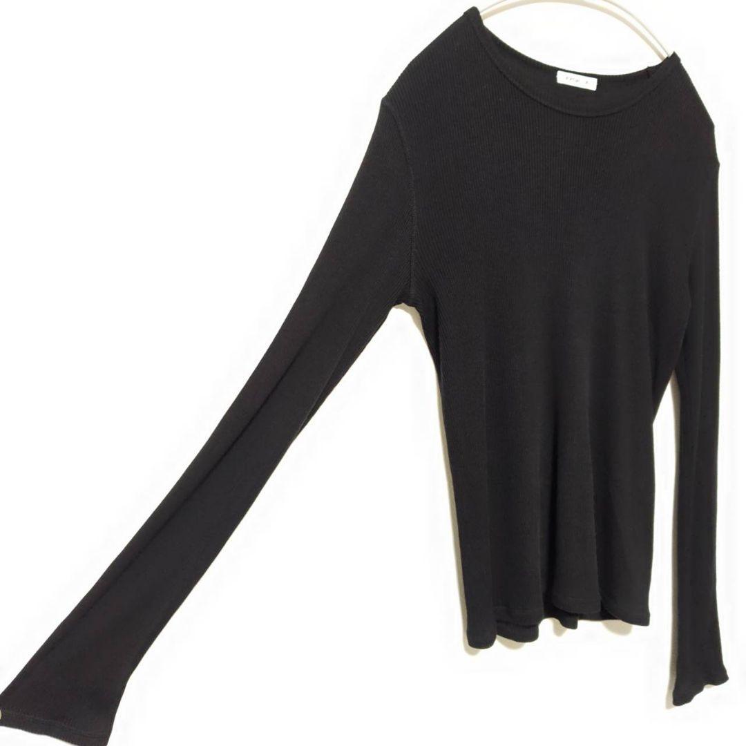 エブリデイ アイ ライク カシミア混 テレコ ロングスリーブプルオーバー F 黒