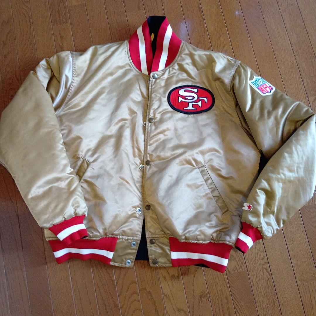 NFL 49ers　90sリバーシブル スタジャン　スターター製　Lサイズ