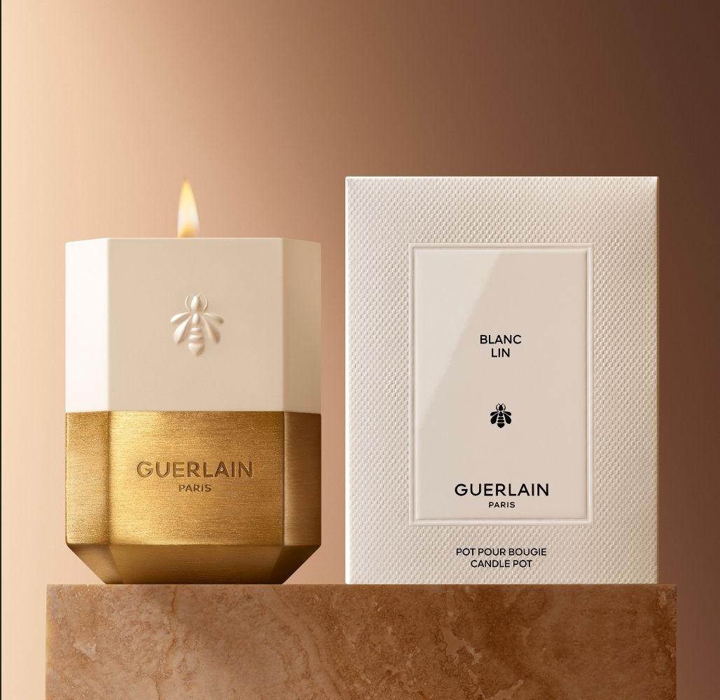 新品◆ GUERLAIN ゲランのキャンドルとキャンドルホルダー