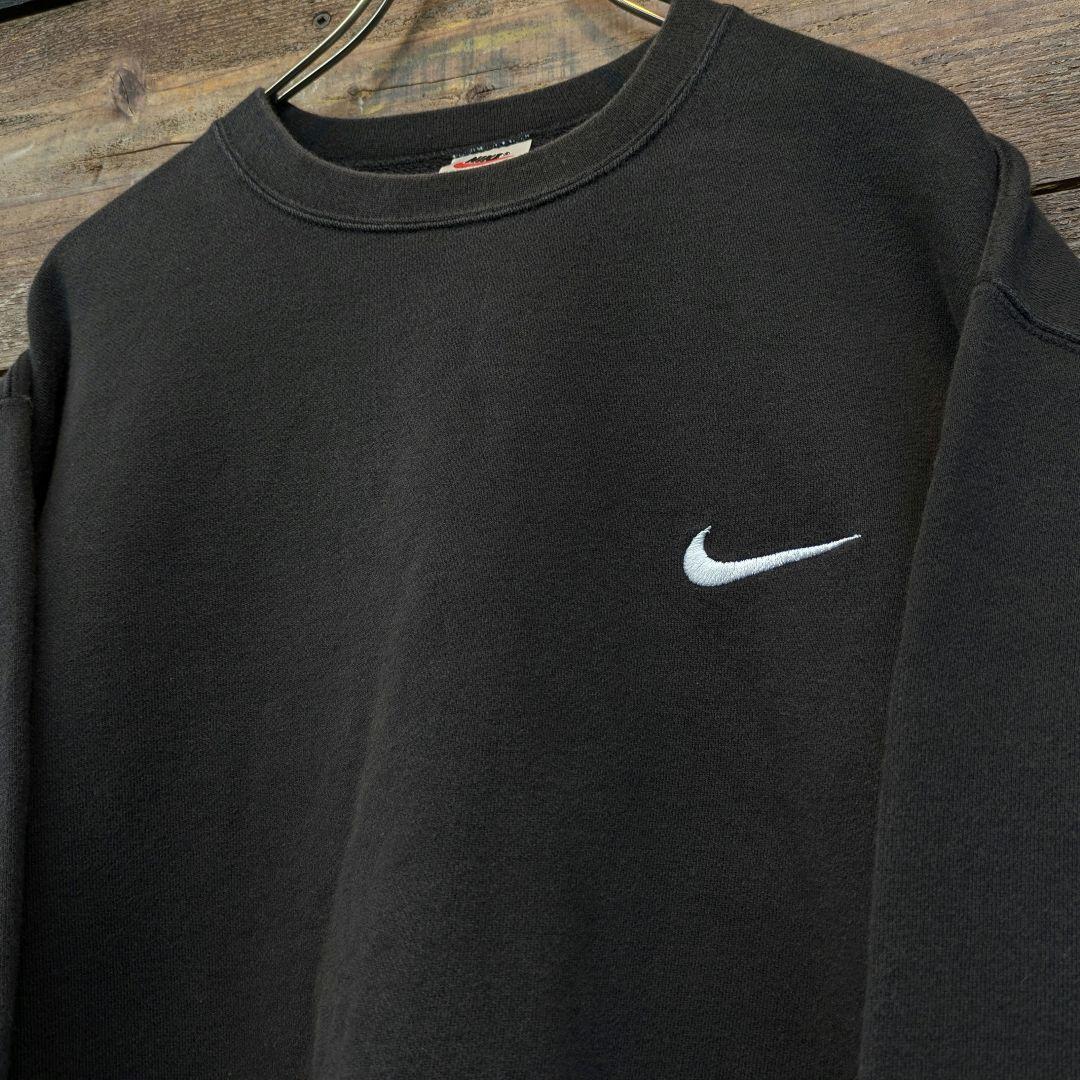 90s　OLD NIKE　ブラックフェード　肉厚　極太アーム　スウェット　XL