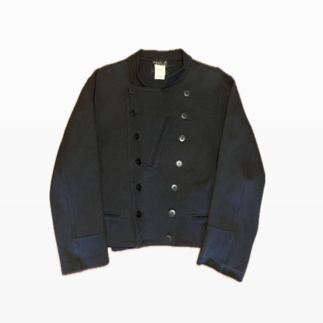 agnes b ナポレオンジャケット　pコート　ダークウェア