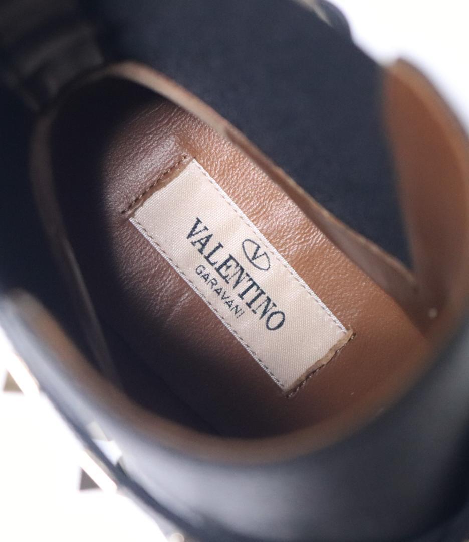 新品【ヴァレンチノガラバーニ】ロックスタッズ アンクルブーツ 黒 38.5