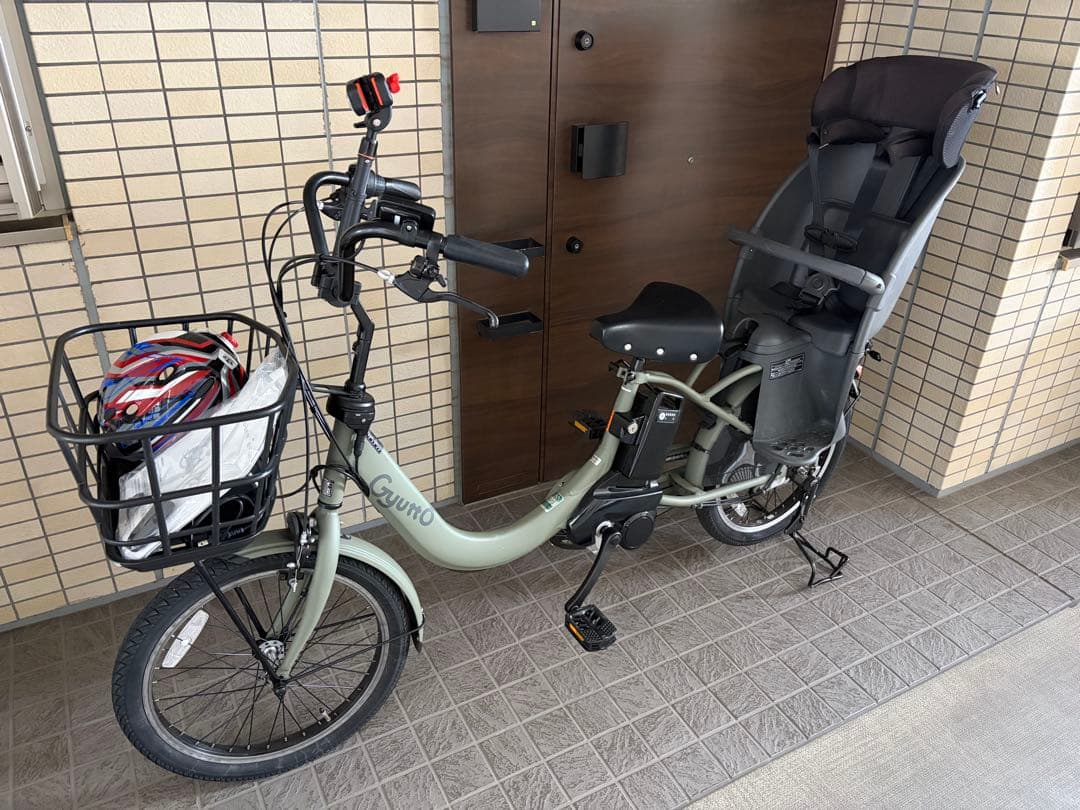 美品　パナソニック　ギュットクルームR EX 子供乗せ オリーブ