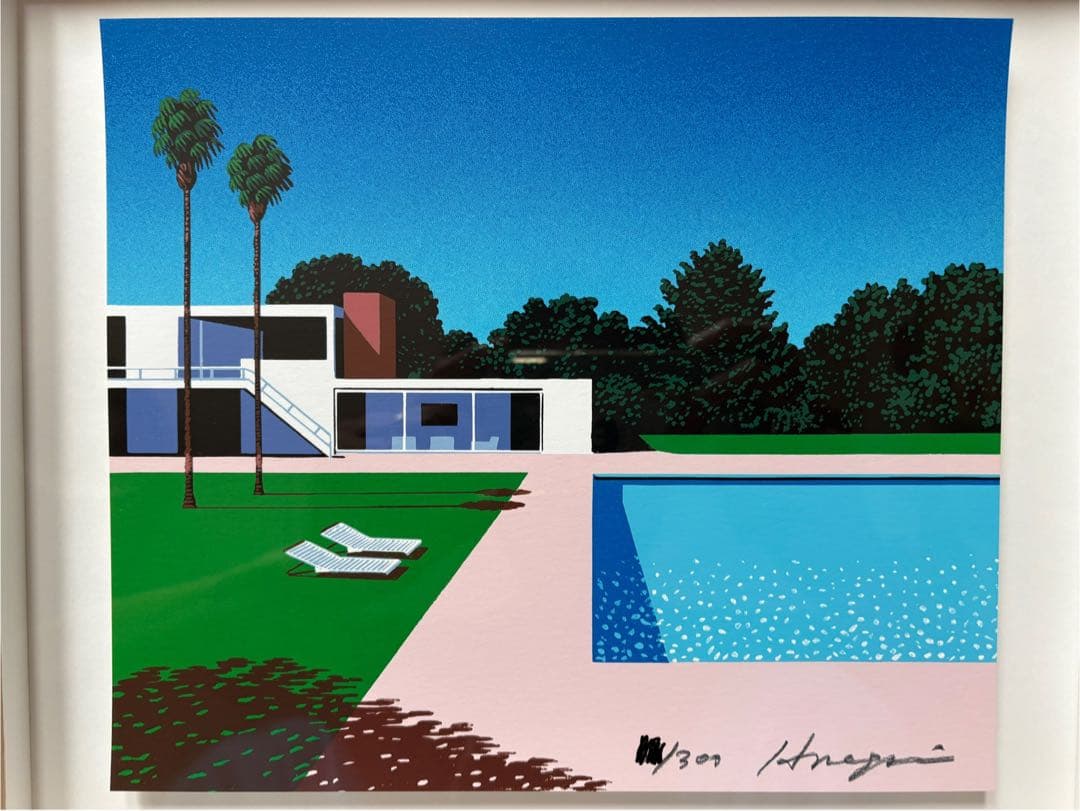 永井博 300枚限定 直筆サインナンバリング シルクスクリーン 額付 ナイアガラ