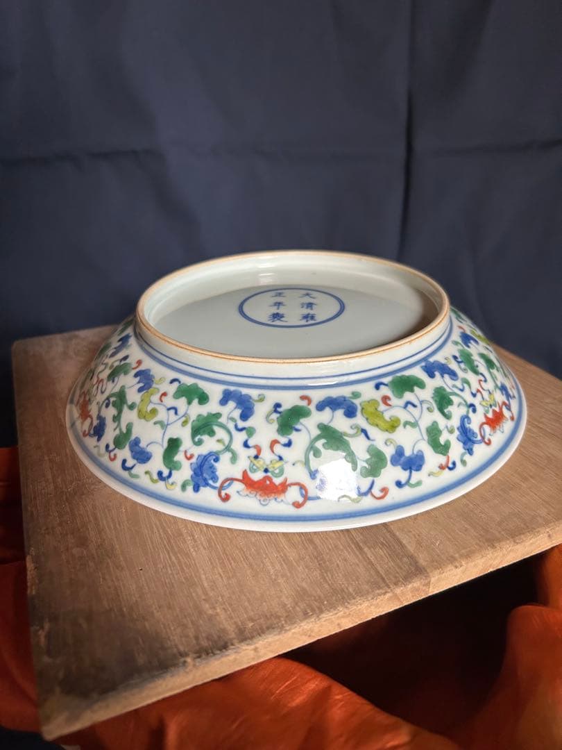 ○ 時代物　清代皿　中国美術　唐物